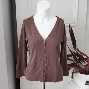 GAP• Light Chocolate V Neck Cardigan• Large